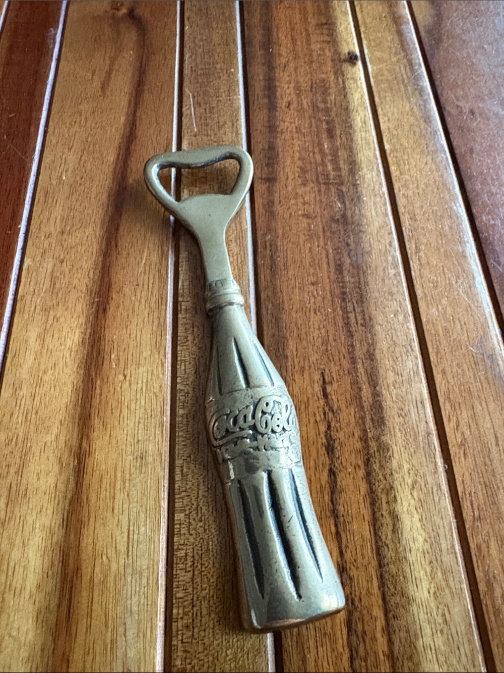 Vintage Coca-Cola Solid Brass Bottle Opener – Contour Bottle Design